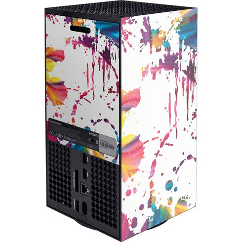 Chromatic Splatter White XBox Series X Digital Edition Console Skin